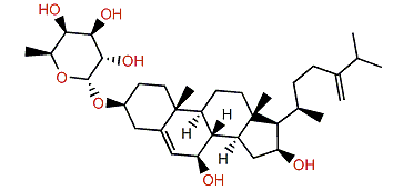 24-Methylenecholest-5-en-3b,7b,16b-triol 3-O-a-L-fucopyranoside